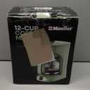 MUELLER HOME 12-Cup Drip Green Coffee Maker, Borosilicate Carafe, Auto-Off, Reusable Filter, Anti-Drip, Keep-Warm Function, Clear Water Level Window, Green Kitchen Accessories & Décor