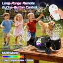 cossy Rechargeable Bubble Machine, 360 Automatic Rotation Bubble Machine for Kids, Bubble Maker with Remote Control, RGB Lights & 20000+ Bubbles Per Minute, Outdoor Toys Games for Kids/Adults (Black)