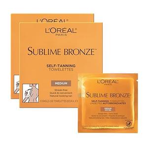 L'Oreal Paris Sublime Bronze Self Tanning Towelettes, Streak-Free, Natural Looking Tan, 6 ct L'Oreal Paris Sublime Bronze Self Tanning Towelettes, Streak-Free, Natural Looking Tan, 6 ct