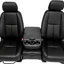 Katzkin Black Leather Seat Covers for 2010 2011 2012 2013 Chevrolet Silverado Crew Cab LT