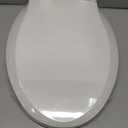 JINGZE Elongated Toilet Seat Slow Close, Quiet Toilet Seat Cover with Never Loosen Durable Toilet Seat Lid Easy to Install & Clean, Polypropylene (PP), White