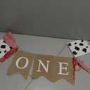 Rainlemon Farm Boy Girl 1st Birthday Party One High Chair Banner Barnyard Cow Theme First Birthday Highchair Garland Decoration