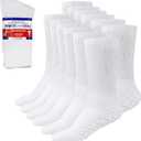 Debra Weitzner 6Pk Non-Binding Loose Fit Sock - Non-Slip Diabetic Socks for Men and Women - Crew, Ankle (10-13)
