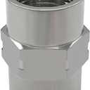 Beduan Stainless Steel Reducing Coupling Adapter 1/2" NPT Female x 1/4" NPT Female Hex Coupler Pipe Fitting for Air Water Gas Oil(Pack of 2)