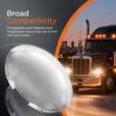 8 Inch Chrome Truck Hub Caps 2 Pack Baby Moon Style Rear Axle Covers Compatible with Peterbilt Freightliner Semi Trucks