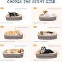 Orthopedic Dog Bed for Medium Dogs Breeds, High Density Egg Crate Foam Dog Sofa Beds,Oval Kennel Bed, Pet Couch Bed with Four Sided Bolster, Removable Washable Cover& Non-Slip Bottom
