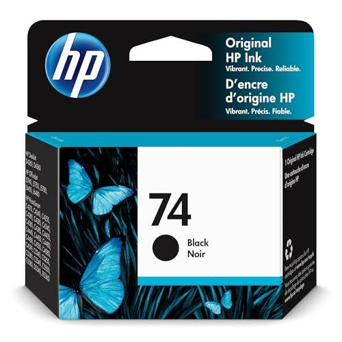HP 74 Black Original Ink Cartridge (CB335WN) : Office Products
