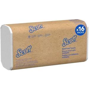 Scott Professional Universal Multifold Paper Towels, Bulk (01840), Absorbency Pockets, White, 9.2"x9.4" Towel, Compressed, Compact (250 Sheets/Pack, 16 Packs/Case, 4,000 Sheet Total)