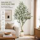 FEELEAD 7FT Faux Olive Tree with Large Planter, Artificial Plant for Decor
