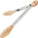 Boxiki Kitchen Tongs for Cooking with Wooden Tips - Wooden Tongs Ideal for BBQ, Salad, Toaster, Bread & Pickles - Made of Natural Olive Wood, Size 12 Inch