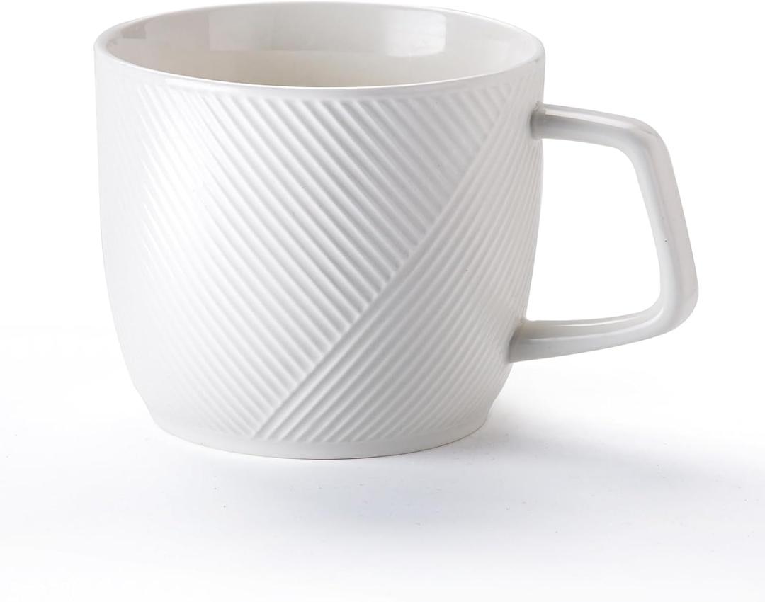 Extra Large Ceramic Coffee Mug: 32 oz Oversized Soup Bowl with Handle for Cereal Tea Ice Cream - White Microwave Safe Giant Cup
