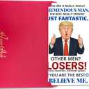 6 x Funny Birthday Card for Men  Humorous Greeting Card for Husband, Boyfriend, Dad or Friend, Tremendous Man Parody Style, Unique Gag Gift for Him (SRM02)