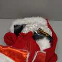 Santa Claus Costume for Men Santa Suit Adult 10PCS Plus Size Velvet Deluxe Santa Clause Christmas Outfit Holiday Party (Large)