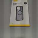 Lamicall Magnetic Case for iPhone 15 Pro Max, for Magsafe - [Diamond Textured Anti-Slip Edge] [Military Grade Shockproof Protection] Translucent Hard Slim Magnet Protective Cover (Black)