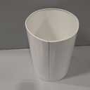 mDesign Round Metal Small 1.7 Gallon Recycle Trash Can Wastebasket, Garbage Container Bin for Bathrooms, Kitchen, Bedroom, Home Office - Durable Stainless Steel - Mirri Collection - Cream/Beige