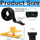 36 Pcs Pool Solar Cover Reel Attachment Kit, Solar Cover Reel Blanket Straps and Clips for Universal Inground Swimming Pool (Yellow, 36Pcs)