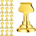 Urban Deco 16 Pieces Table Card Holder Place Card Holders 1.7 inches Gold Steel Card Holders for Photos, Food Signs, Memo Notes, Weddings, Restaurants, Birthdays. (Gold)
