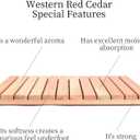 bingaai Cedar Wood Shower Mat, Cedar Wooden Bath Mats, Wood Bath Mat 23.6 15.7 in, Shower Stall Mat Non-Slip for Bathroom Bathtub Spa Sauna Garden Home, Wooden Floor Mat Large for Indoor and Outdoor
