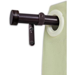 Adjustable Curtain Rods-18 to 88 Inches,1 Inch Modern Metal Drapery Rods,Adjustable Heavy Duty Curtain Pole with Simple End Caps(18"-88"Antique Bronze)