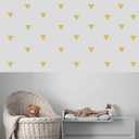 Gold Triangle Wall Decals 128pcs 2 | Removable Vinly Stickers | Easy Peel & Stick | Safe for Walls & Paint | Modern Minimalist Home Decor