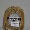 Feyart 35m/115ft 3mm Round Plastic Wicker in Wood Color, Brown Rattan for Repairing Patio Chair Woven Sofa