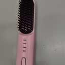 Go Brush Pro for Short Hair - 2026 Upgraded Cordless hair Straightening Brush, 4 Temperature Settings, Fast Heat, MCH Ceramic Care, 4000mAh Rechargeable Straightener for Frizz-Free Styling (pink)