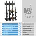 Heavy Duty Steel Gun Rack - Wall Mount, Adjustable 4/8/12 Slot Indoor Gun Racks, Securely Display Shotgun & Rifle