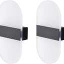 2Pack LED RV Vanity Wall Sconce with Switch, 12Volts RV Bedside Reading Lamp with Acrylic Lens, 12 Volt Interior Light Fixture for RV, Trailer, Camper, Motorhome