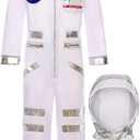 Astronaut Costume for Kids Halloween Dress Up Space Birthday Gifts (10-12 Years)