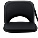 Stadium Seat with Back Support, Folding Bleacher Seat with 20In Cushion, 6 Reclining Positions Bleachers Chair with Back and Cushion, Multifunctional Floor Stadium Chair for Indoor or Outdoor, Color Black