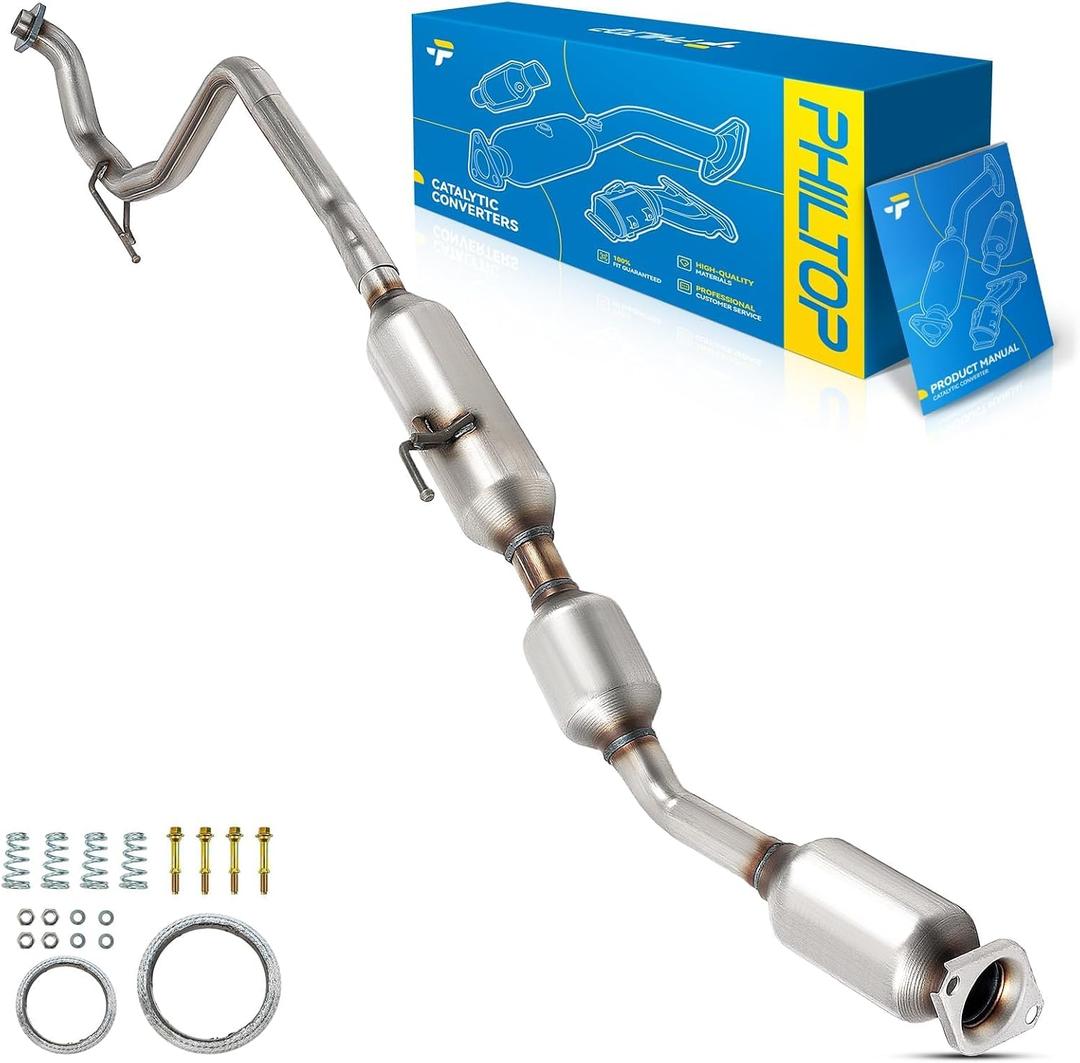 PHILTOP High Flow Catalytic Converter Compatible with Toyota Yaris 1.5L 2007 2008 2009 2010 Catalytic Converter Kit for 52581, 21285, 47836, 93213, 1741021680, 49470 (EPA Compliant)