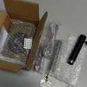 MyGift Adjustable Height Industrial Pipe Organizer Stand  Rustic TBar for Jewelry, Headphones, Medals, Kitchen Utensils & Display, Gray Wood Base (Black/Gray, Country Style)