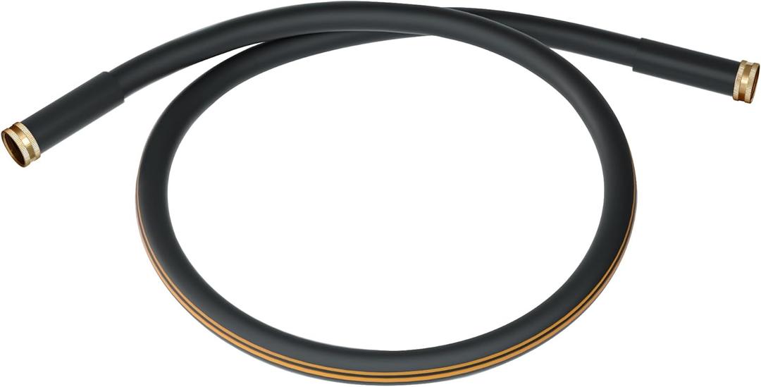 Atlantic Female to Female Heavy Duty Garden Hose 5 ft x 5/8 Inch Black Water Hose Short Connection Leader Hose (5 Feet Female-Female)
