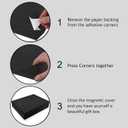 5 Pack Black Hard Gift Box with Magnetic Closure Lid 7" x 5" x 1.6" Rectangle Boxes For Gifts With Black Glossy Finish (Black, 5 Boxes)