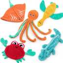 AWOOF 5 Pack Dog Squeaky Toys - No Stuffing, Durable Chew Toy Set for Puppy, Small to Large Dogs