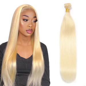 26 inch Blonde Bundles Human Hair 613 Straight Bundles 55g Double Weft 8A Grade 613 Blonde Straight Bundle Human Hair Extensions