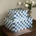 12"x8" Capiz Shells Decorative Storage Boxes with Lids, Set 2