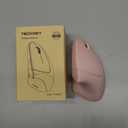 TECKNET Ergonomic Mouse, Wireless Bluetooth Vertical Mouse, 4800 DPI Optical Tracking, 6 Adjustable DPI, Quiet Clicks, 2.4GHz with USB A Receiver, 12 Months Battery, 6 Buttons, Wide Compatibility (Pink)