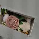 Ling's moment Pocket Boutonniere Single, Boutonniere for Men Groom for Wedding, Prom, Homecoming, Anniversary, Graduation, etc.Dusty Rose Ranunculus, 6" W x 5" H
