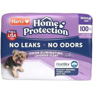 Amazon.com: Hartz Home Protection Lavender Scented Dog Pads, 100 count, Super Absorbent & Won't Leak, Odor Eliminating : Pet Supplies