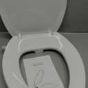 Gerber Elongated Toilet Seat with Cover, Soft Close, No Slam, Quick & Easy Install, Heavy-Duty Plastic, Adjustable Fit for Standard Elongated Toilets, Durable & Fade-Resistant, White G0099213