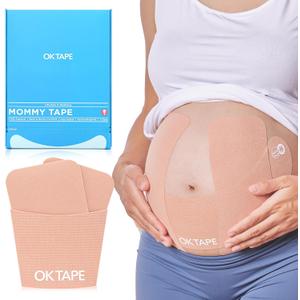 OK TAPE Pregnancy Belly Band Tape, for Belly Pain, Back Pain Relief, Swelling Relief, Non-irritant Physical Belly Support Tape for Pregnant Women, Precut 3 Strips - Week 27 onwards