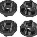 Metal RC 12mm Wheel Hex Hub Extension Combiner Compatible with 1.9/2.2inch Wheel Rim Axial SCX10 Traxxas TRX4 D90 1/10 RC Crawler (9mm, Black)