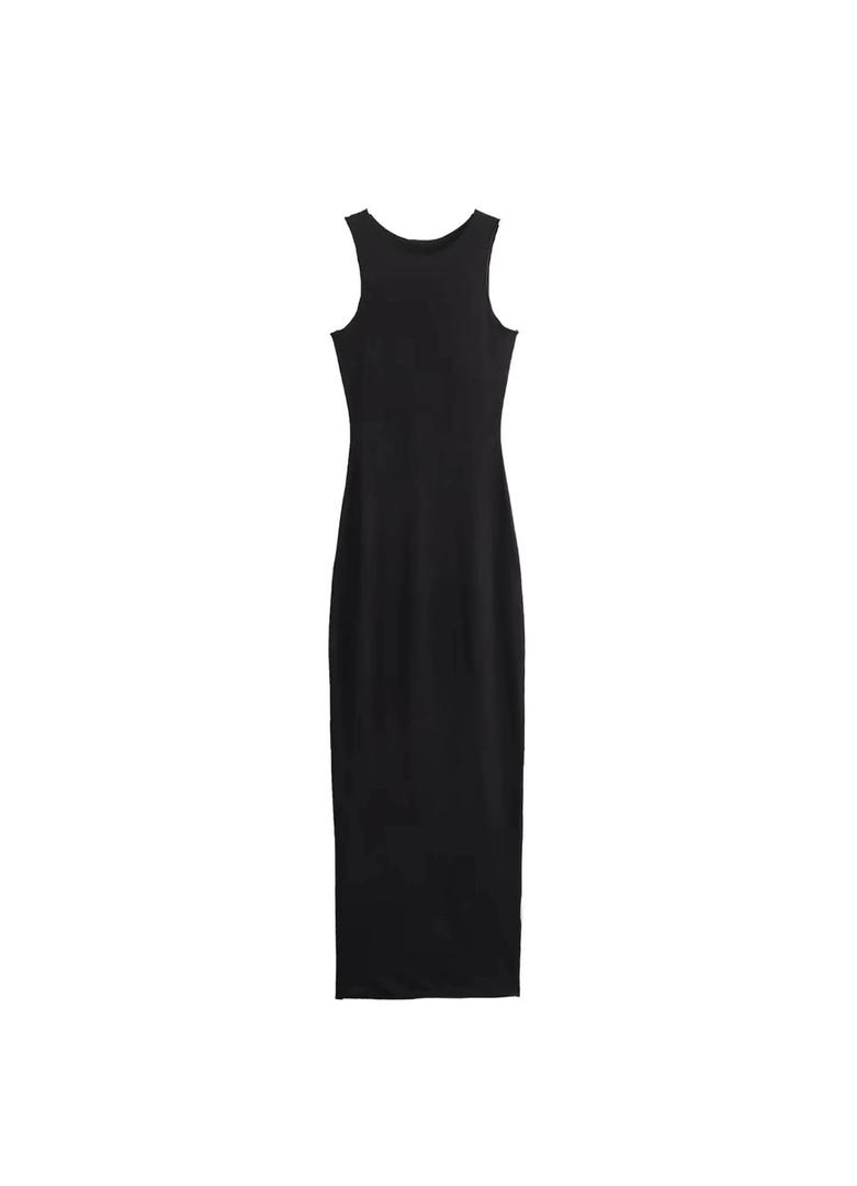 Women O-Neck Sleeveless Bodycon Summer Sleeveless Long Dresses Casual Party Dress
,size XS