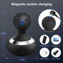 Cordless Electric Massager with 10 Powerful Vibrations, Rechargeable Handheld Neck Massager (Black)