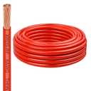 6 Gauge THHN Wire, 15FT Red Stranded Copper Electrical Wire, 600V, Heat & Oil Resistant, Nylon Sheath Building Wire for Indoor/Outdoor Use