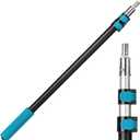 Bates- Telescoping Pole, 2.4 to 6 Ft Long, Black & Teal, Paint Roller Extension Pole for Painting