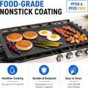 Upgraded WB31X24738 Cast Iron Griddle Replacement Compatible with GE Gas Range Stove Cooktop, WB31X49806 WB31X24998 Center Griddle Plate, Nitrided Nonstick Flat Top Pan, 19.5 x 9 in