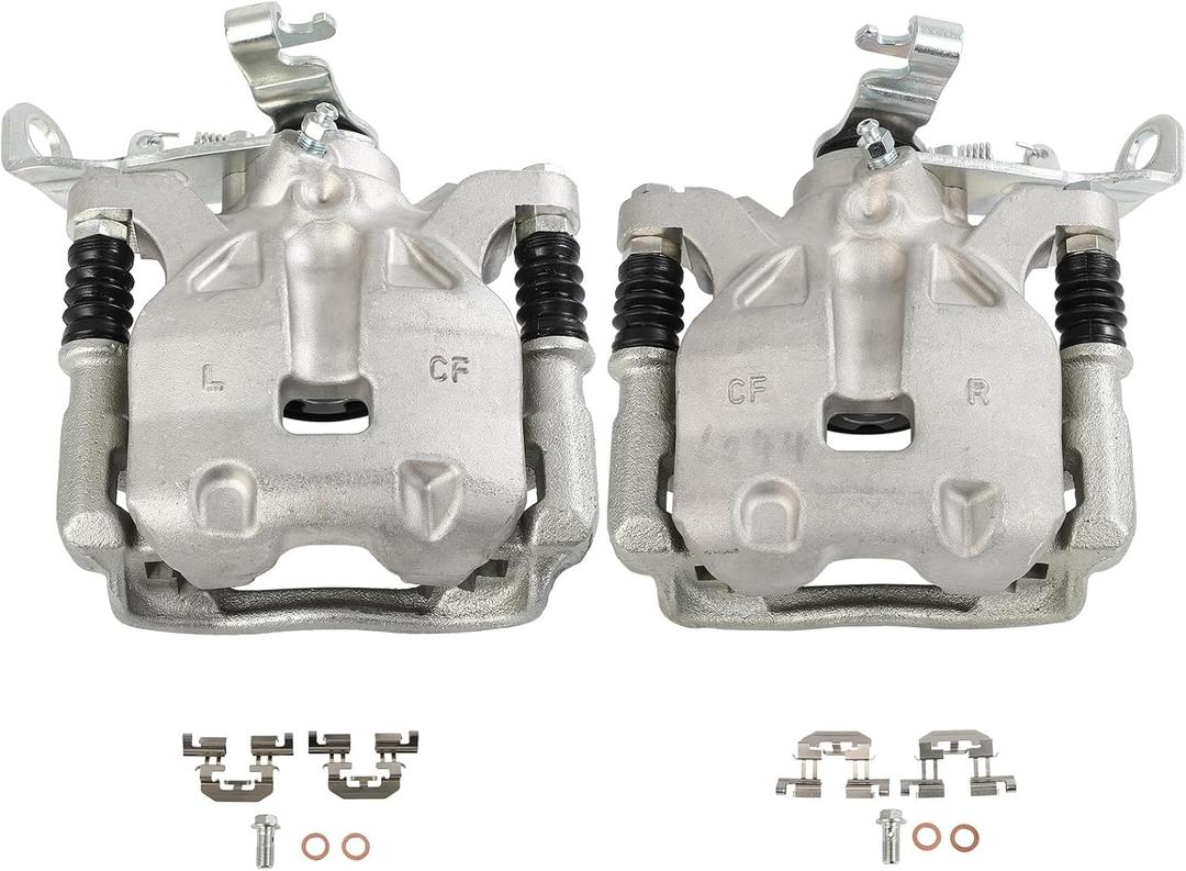 SCITOO 19B7155 19B7154 Rear Left & Right Disc Brake Calipers w/Bracket Fit For Mazda For 3 2014-2016,For Mazda For 3 Sport 2014-2016, Single Piston