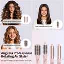 ANGILALA Multi Hot Air Styler Wrap, Rotating Hair Dryer Blow Brush, 105, 000 RPM High-Speed Volumizing Spinning Blow Dryer Brush with Auto Curlers, Dry & Smooth & Curl & Volumize All in One